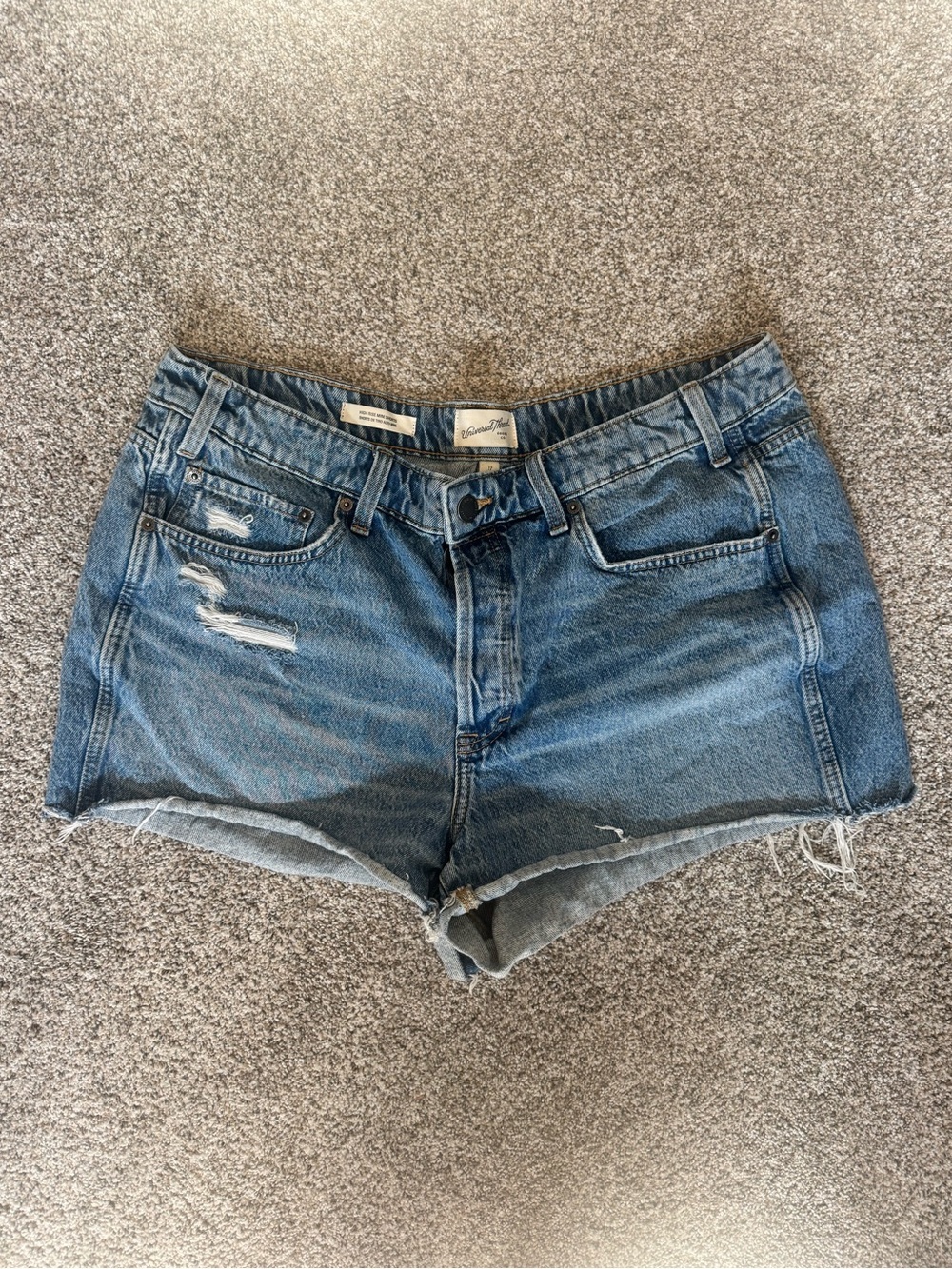 Universal Thread Distressed Denim Cutoff Shorts - Light Blue